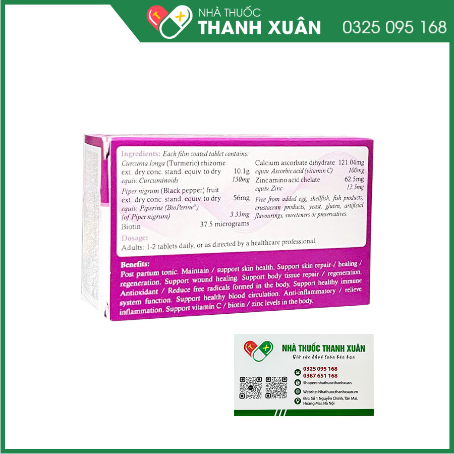 Belmarita giúp  hỗ trợ sức khỏe sau sinh, tăng cường đề kháng, nhanh lành vết thương và chống oxy hoá